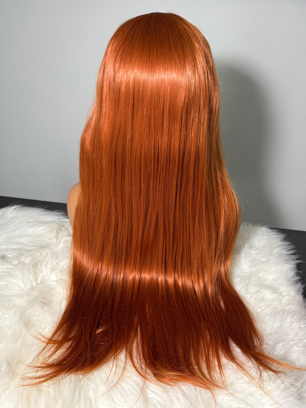 13x4 Ginger Orange Lace Front Wig – Long Straight Synthetic