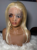 20-Inch 150% Density Blonde Human Hair Wig