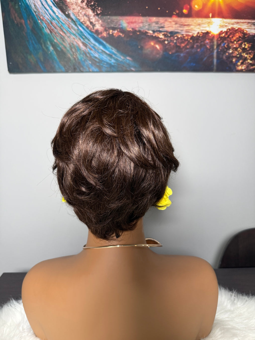 Chocolate Brown Pixie Human Hair