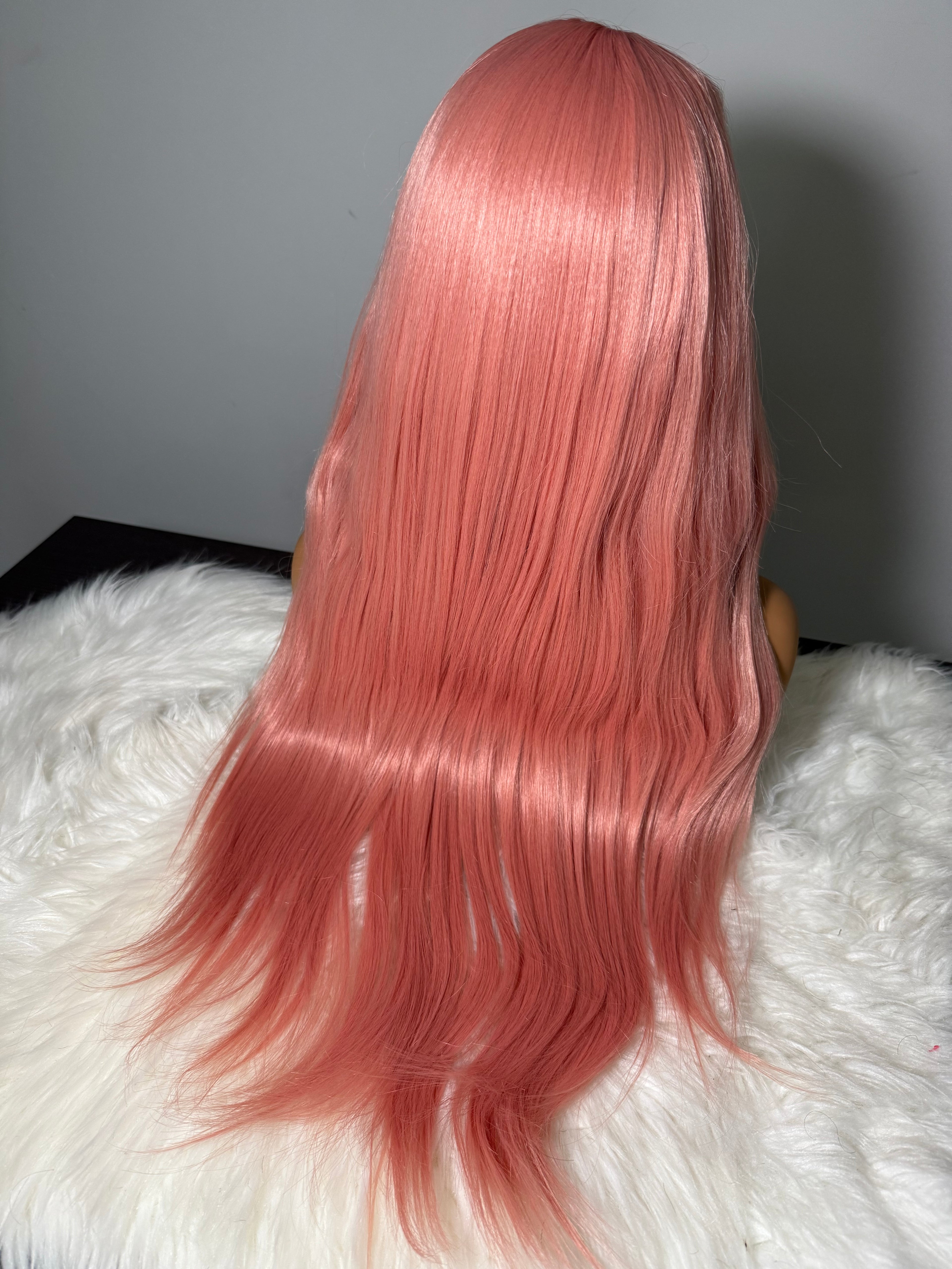 Light Pink Lace Frontal Synthetic