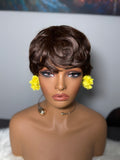 Chocolate Brown Pixie Human Hair