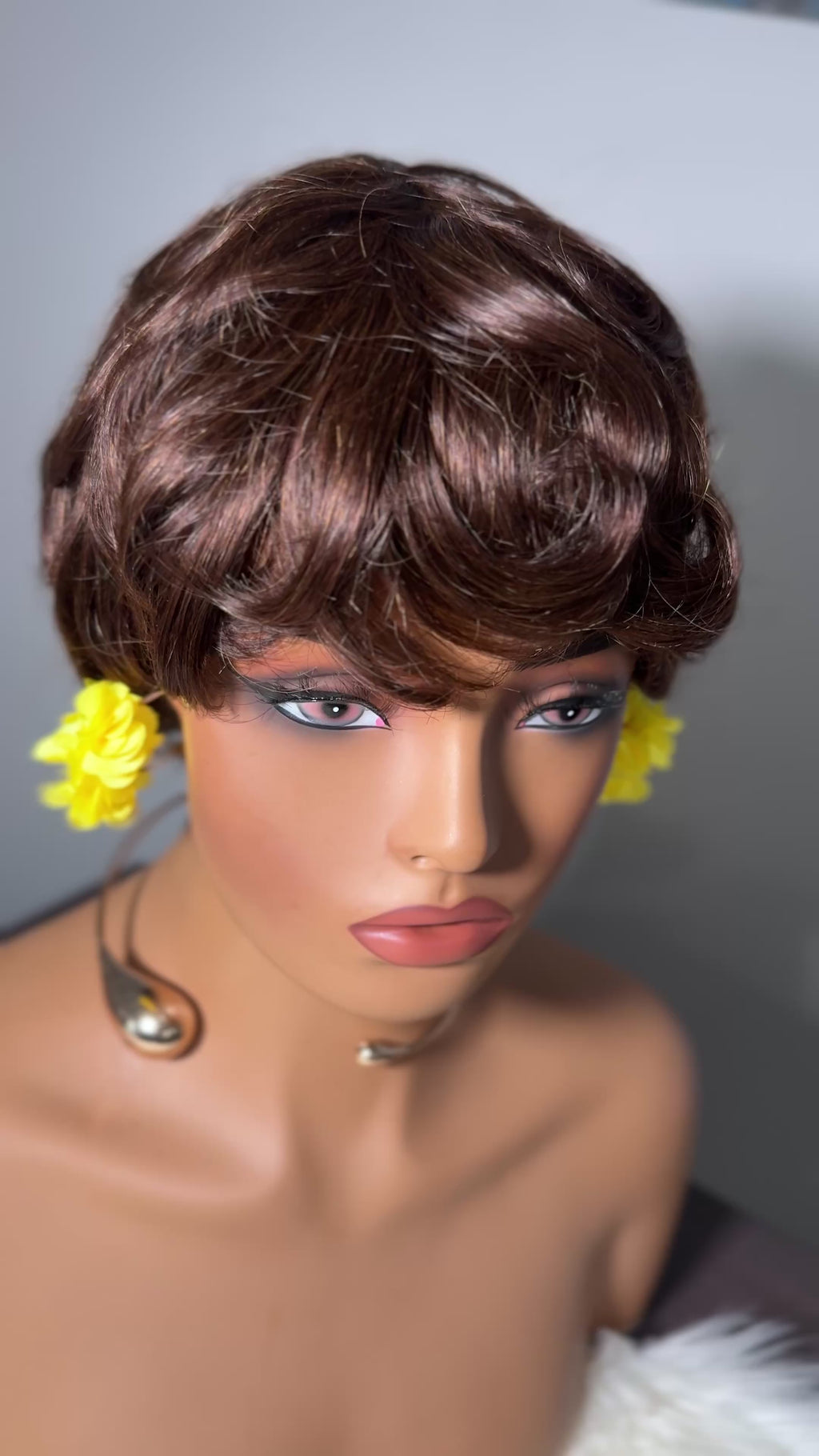 Chocolate Brown Pixie Human Hair